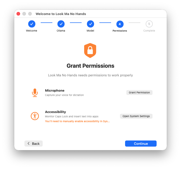 Transparent permission requests
